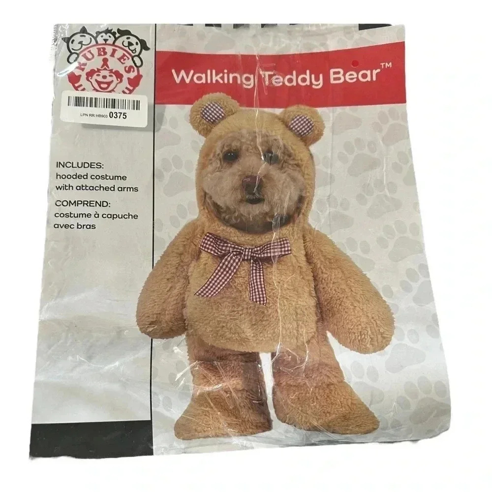 Rubies Walking Teddy Bear Pet Costume size medium, nwt